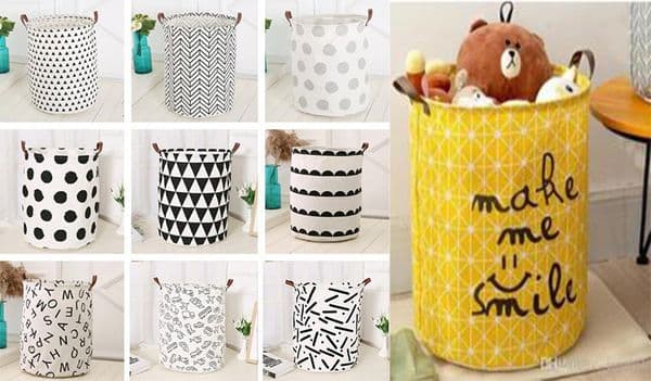 28 styles foldable storage bucket oversized stotage basket for childrens toy top waterproof bathroom dirty clothes laundry storage boxdc564