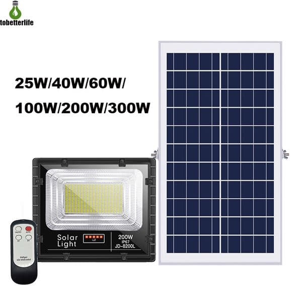 JD Solar Floodlight lamp 25W 40W 60W 100W 200W 300W Spotlight Waterproof with Remote Control LED Outdoor Lighting focus light