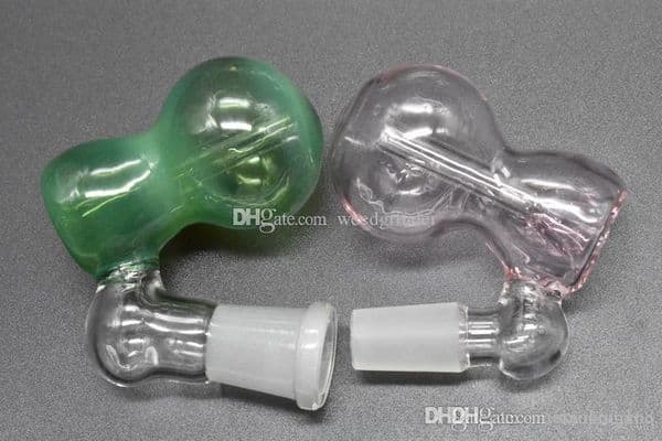 New Gourd 14mm 18mm Male female Glass Bowl With Bubble Chromatic Pyrex Glass Bong Bowl Piece For Heady Tobacco Smoking Accessories