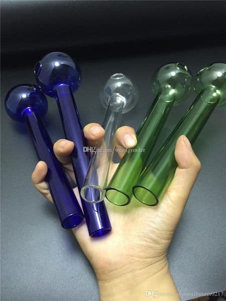 jumbo 20CM Straight Glass Pyrex Oil Burner Pipe Clear Glass smoking tobacco steamrolle pipe glass nail oil pipes free shipping