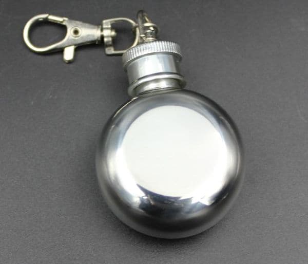 1oz 28ml Mini Stainless Steel Round Hip Flask with Keychain Liquor Alcohol Whiskey Wine Pot Small Flasks Drinkware SN880