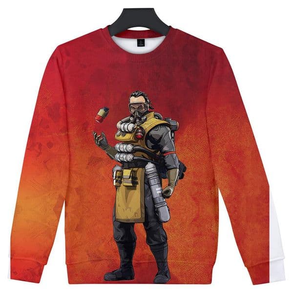 3d hot game apex legends oneck sweatshirt new long sleeves sweatshirt for men or women round collar