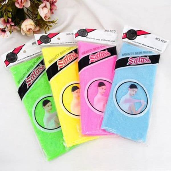 3090cm Novelty Multi Colors Salux Nylon Japanese Exfoliating Beauty Skin Bath Shower Wash Cloth Towel Back Scrubbers ZZA1566
