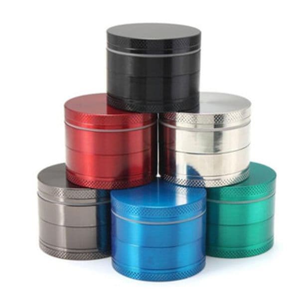63mm Diameter Herb Grinder Zinc Alloy Smoking Grinder 4-piece Tobacco Spice Crusher Diamond Teeth Grind Smoke Accessories