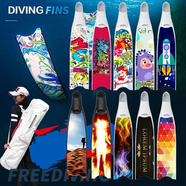 New Divingfins Lightweight Foot Cover Pure White Freediving Goddess Diving Long Fins Carbon Fiber Fins Men's Equipment Scuba flippers