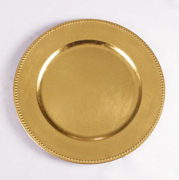 Classic Plates Service Dinner Charger Plate Wedding Party Decoration Gold Sier B5