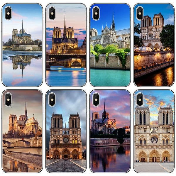 Notre dame iPhone Case for iPhone XR X XS Max 6 6S 7 7Plus 8 8Plus Notre Dame de Paris Soft Protective Clear TPU Cases