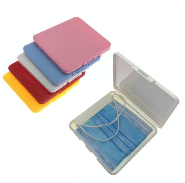 Portable Dustproof Face Shield Mask Storage Box Moisture-Proof Disposable Face Nose Cover Organizer Holder Mask Storage Case SN3228