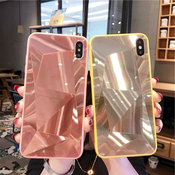 Macaroon 3d Diamond Matting Key Cutting Mirror Noodles Apply For Apple Iphone 11 Pro Max 6 7 8 X S R 11/ Huawei P30ttt+pc Hand Shell