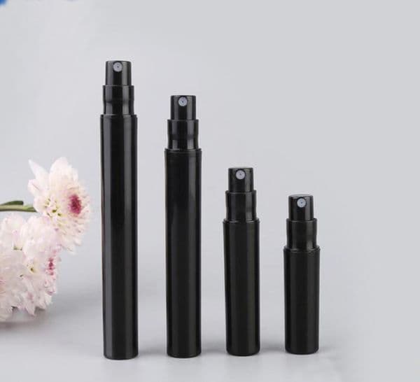 2ml 3ml 4ml 5ml black plastic perfume sample bottles with pump pen spray bottle mini Perfume Vials
