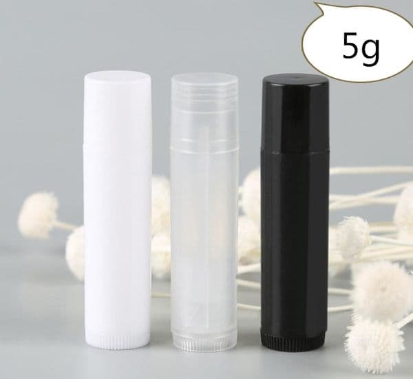wholesale 5ML Cosmetic Empty Chapstick Lip Gloss Lipstick Balm Tube and Caps Container black white clear color SN66