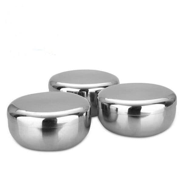 Stainless Steel Bowl Korean Big Cooked Rice Bowl with Cover 10cm 12cm Kimchee Thickening Baby Children Bowl Tableware ZC0434
