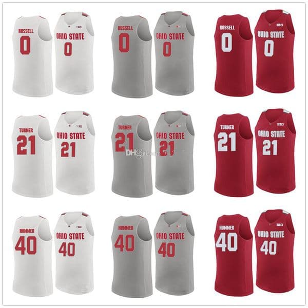 D'Angelo Russell #0 Evan Turner #21 Danny Hummer #40 Retro Basketball Jerseys Men's Stitched Custom Any Name