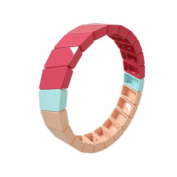 DIY Roxanne Assoulin Tile Bracelet Miyuki Enamel Tile Rainbow Mulitcolor Stackable Metal Tile Woman Stretch Bracelet Bohemian Tila Bangle