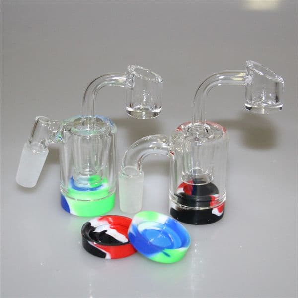 hookah Glass Reclaim Ash Catcher handmake with 14mm joint Quartz Banger nail Silicone container for Oil rig bong