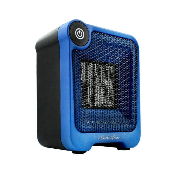 AirArtDeco Mini Ceramic Heater, 500W Portable Electric Fan Personal Space Heater A34