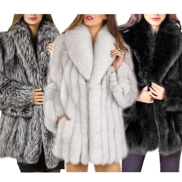 Autumn And Winter Faux Fur Coat Women Fashion Temperament Keep Warm Coat Long Sleeve Long Section Fur Faux