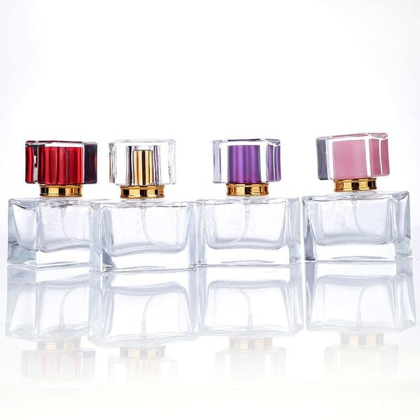 Wholesale Rectangular Spray Pump Glass 30Ml Empty Bottles With 5 Colors Atomizer Perfume Bottle B2