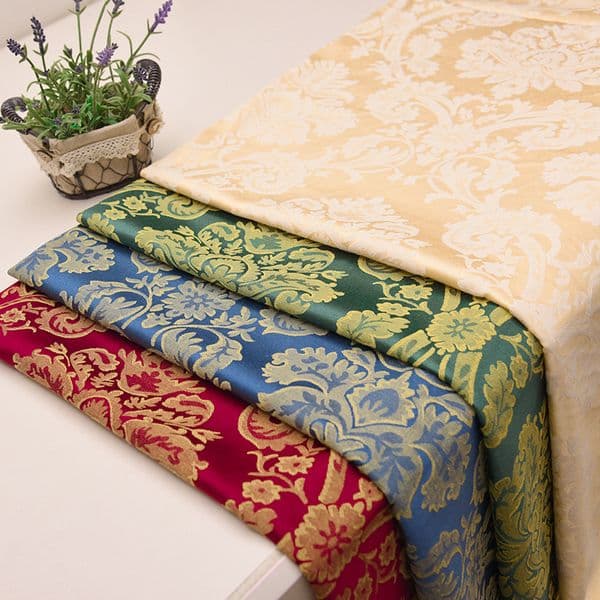 Wide 57" Jacquard Damask Chenille Upholstery Sofa Fabric Soft Bag Background Wall Cloth Cushion Pillow Clothing Craft Material