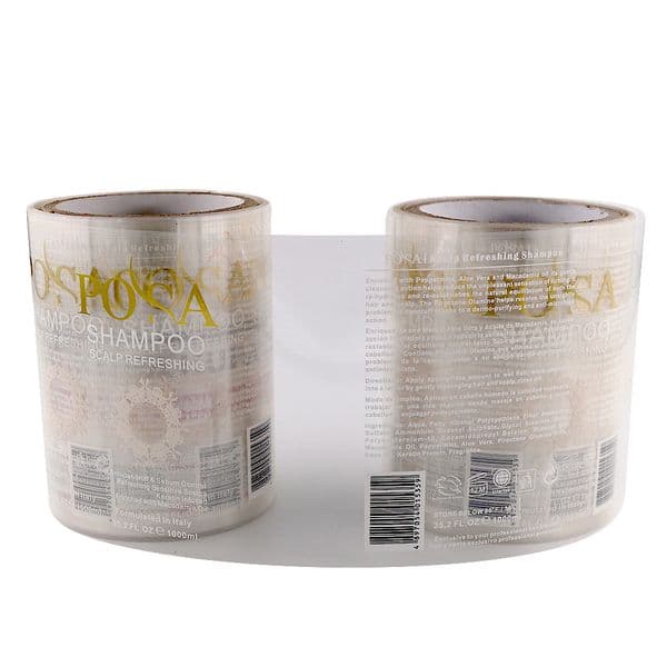 customized waterproof gold foil vinyl shampoo label sticker printing package golden stamping roll adhesive stickers labels