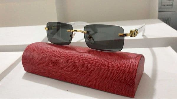 New Fashion Buffalo Glasses Sunglasses Women Mens Rimless Vintage Summer Cat Eye Style Fashion Men Wood Bamboo Horn Eyeglasses Popular Eyewear