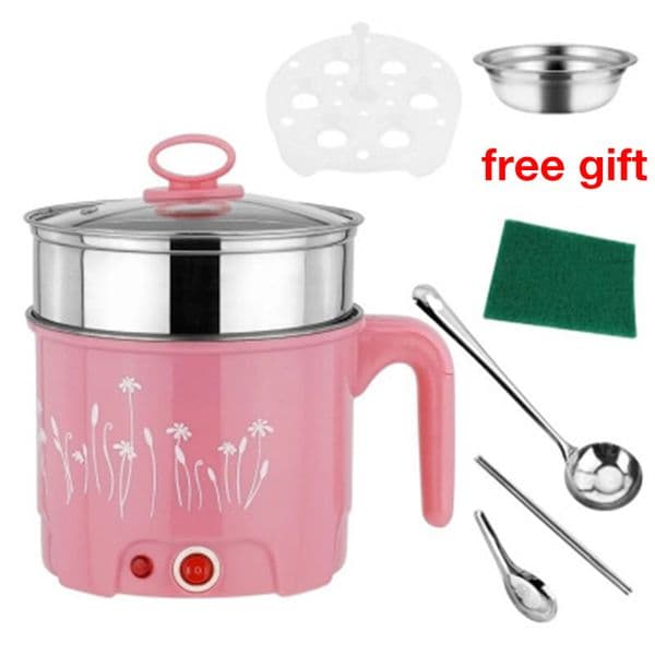 1.5l/1.8l Multi-function Electric Skillet Noodles Rice Cooker Thermal Insulation Cooking Pot Pan Food Container With Free Gifts C19041901