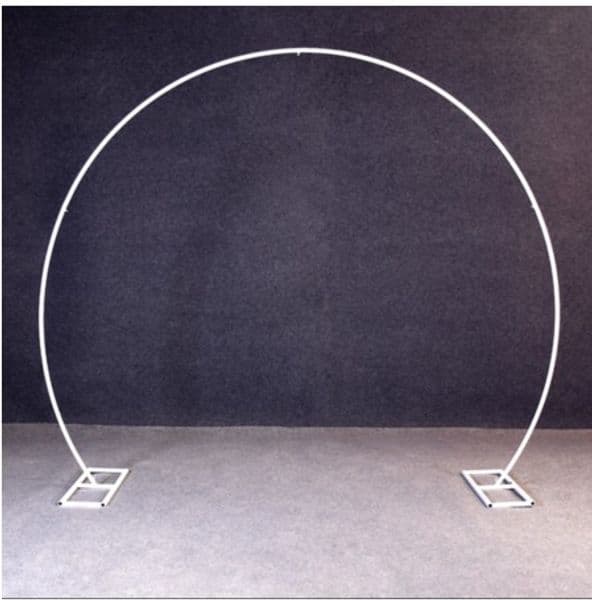 White gold U/heart /round ring shape Metal Iron Arch Wedding Backdrop stand party Decor artificial Flower balloon Stand shelf