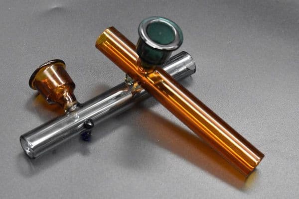 wholesale labs tobacco hand pipes Mini Smoking steamrollers Pipes glass Smoking hand Pipe Small Popular horn shape tobacco pipes