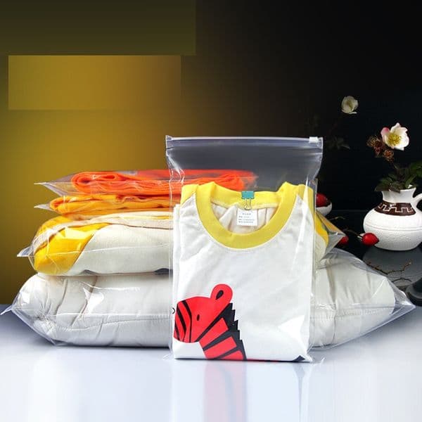 Portable Transparent Plastic Package Cloth Travel Storage Waterproof Bag Zip Cloth Organizer Clear Storage Bags yq01652