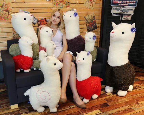 Llama Arpakasso Stuffed Animal 28cm/11 inches Alpaca Soft Plush Toys Kawaii Cute for Kids Christmas present 6 colors