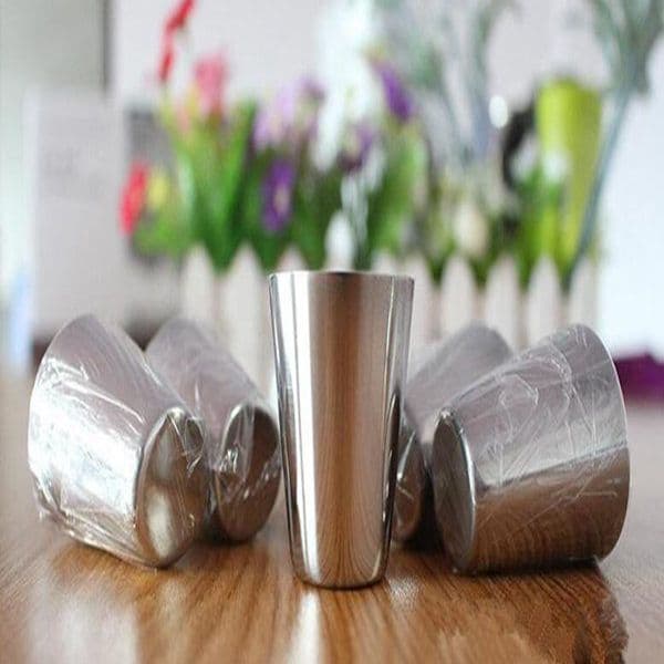 30ml Drinking Glass Stainless Steel Shot Glasses Cups Wine Beer Whiskey Mugs Outdoor Travel Cup epacket free