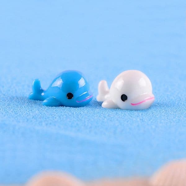 Mini White Blue Dolphin DIY Material Cake Doll Accessories Whale Bonsai Handicraft Moss Terrarium Micro Landscape Fairy Garden DBC BH3634