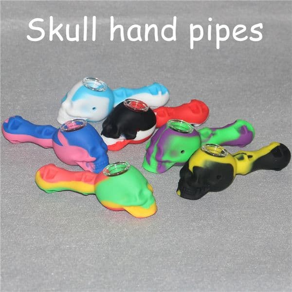 Design 4.25inch Silicone Tobacco Smoking Pipe Mini Water Acrylic Hookah Bong Multi Colors Portable Shisha Hand Pipes
