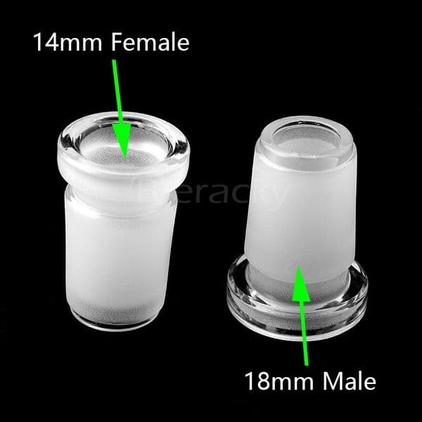 Beracky Mini Glass Adapters Female 10mm - Male 14mm, Female 14mm - Male 18mm Glass Converter Adapters Glass Accessories For Quartz Banger Nails