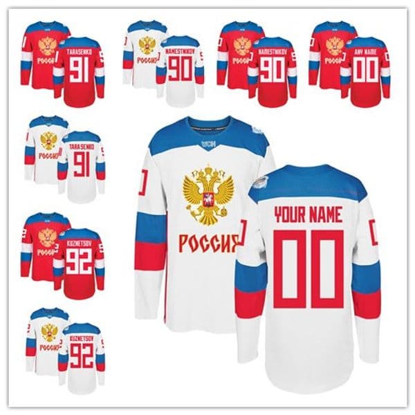 Team Russia Russian WCH Hockey Jersey 8 Alex Ovechkin 72 Artemi Panarin 91 Vladimir Tarasenko 71 Evgeni Malkin 13 Pavel Datsyuk 72 Sergei Bobrovsky Stitched Red White