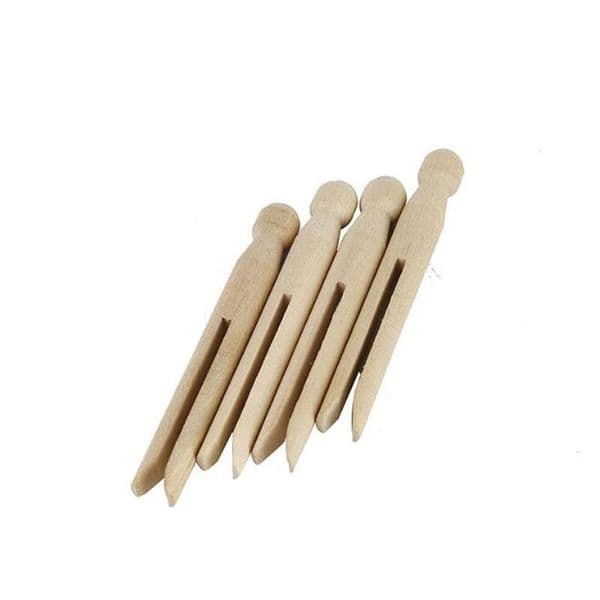 Wood Crafts 11cm Long Sewing Natural Wooden Clothes Pins Clothes Pegs DIY Doll Painting Making Decor Pins Clips