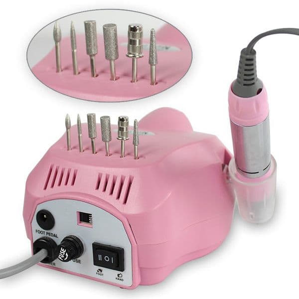 Hot Nail Art Equipment Electric Acrylic Nail Art Drill Nail Polish Machine File Buffer Bits Manicure Pedicure Kit 110v - 220v DHL