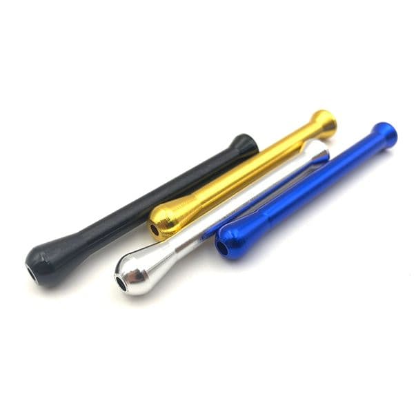 69mm/2.7in Metal Snuff Snorter Straw Multicolor Aluminum Sniffer Nasal Tube Straight Type Snuffer Bat Bullet Smoking Pipe Accessories