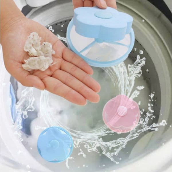 Floating Pet Fur Catcher Reusable Hair Remover Tool Floating Lint Mesh Bag Hair Net Pouch for Washing Machine