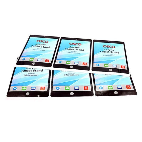 Customized white vinyl sticker colorful item package labels stickers on box with color printed glossy sheet label