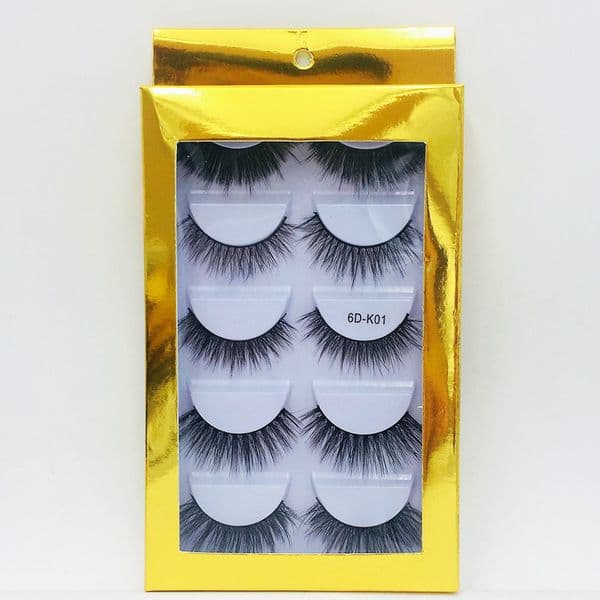 3D Mink Eyelashes Natural False Eyelashes Long Eyelash Extension Faux Fake Eye Lashes Makeup Tool 5Pairs/set Pestanas Postizas