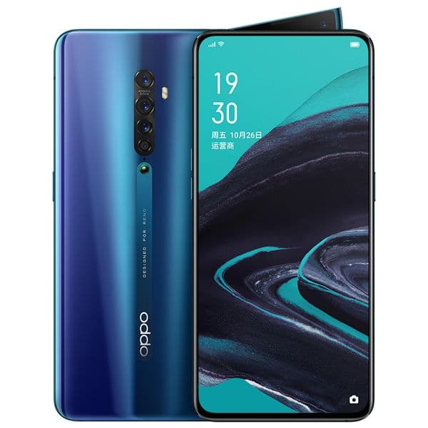 Original Oppo Reno 2 4G LTE Cell Phone 8GB RAM 128GB ROM Snapdragon 730G Octa Core Android 6.5" AMOLED Full Screen 48MP AI 4000mAh Fingerprint ID Face Smart Mobile Phone