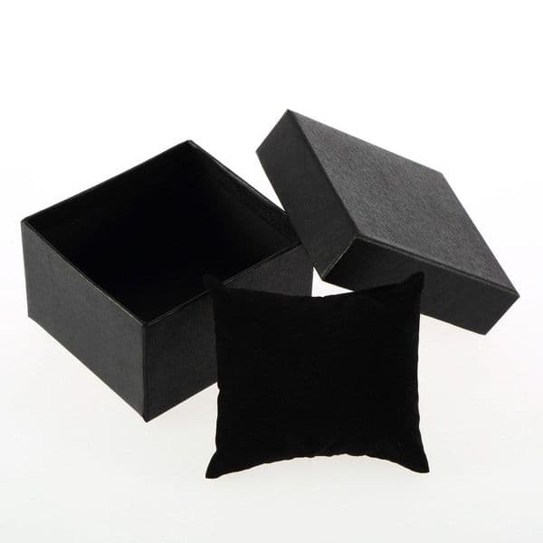 New Black Present Gift Box Durable Hard Case for Bangle Jewelry Ring Earrings Wrist Watch Box with Foam Pad Wedding Party Supply