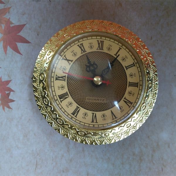 Wholesale 5PCS Gold Color Out-side Diameter 92MM Built-in Quartz Insert Clock DIY FIT-UP Accessories Free Shipping
