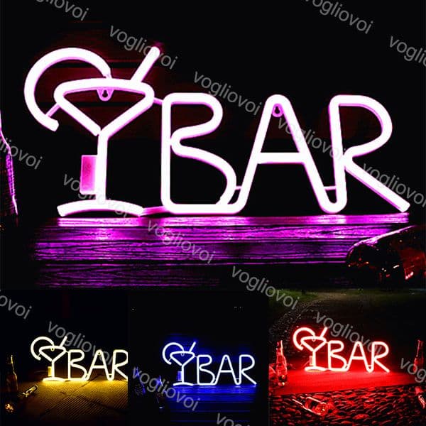 LED Neon Sign String Light 8 Model Letter Shape Bar Wall Hanging 3D Holiday Lighting With Controller For Family Party Bedroom Deco