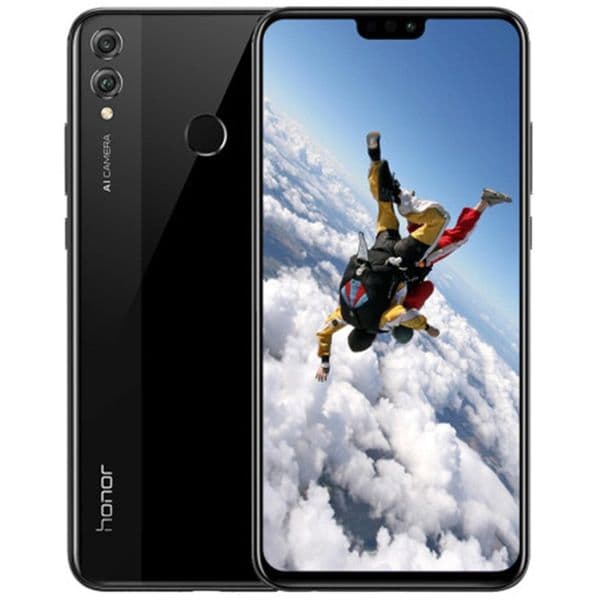 Original Huawei Honor 8X 4G LTE Cell Phone 4GB RAM 64GB 128GB ROM Kirin 710 Ocra Core Android 6.5" Screen 20MP AI 3750mAh Fingerprint ID Face Smart Mobile Phone