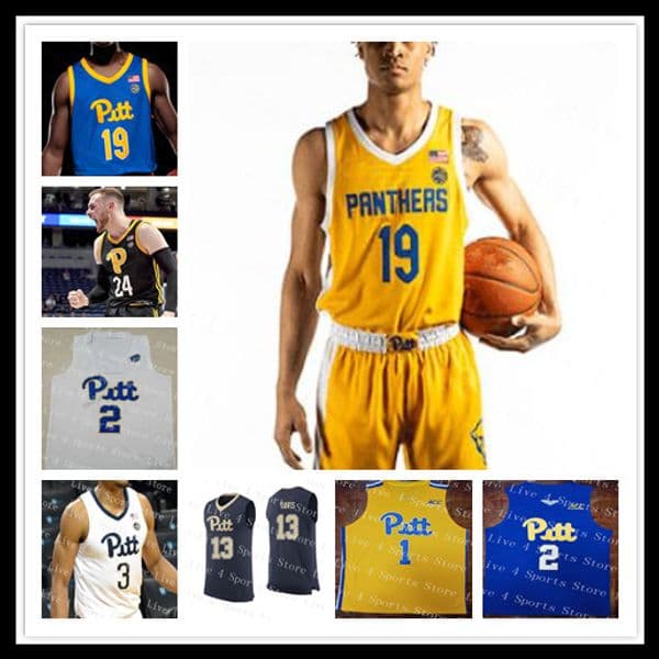 Custom 2021 College Basketball Pittsburgh PITT Panthers Jersey Trey McGowens Xavier Johnson Justin Champagnie Ryan Murphy Au'Diese Toney 4XL