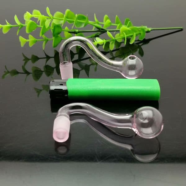 Glass Oil Burner Pipes hookah Glass Smoking bongs Smoke Pipes Classic Pink Glass S Burner Water Bottle Accessories