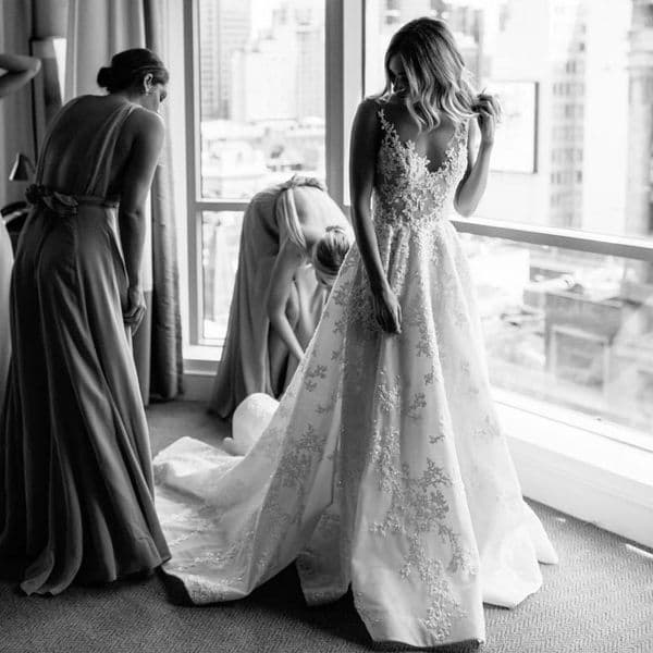 Newest Bohemian A Line Wedding Dresses Spaghetti Sleeveless Tulle Lace Applique Pears Bridal Gowns Sweep Train robe de mariee