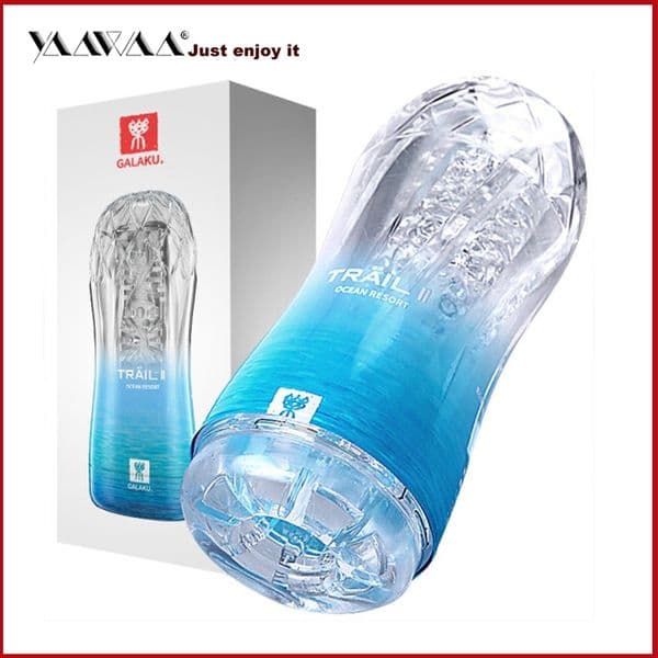 Vagina Real Pussy Masterbation Cup Spiral Transparent Vacuum Sex Masterbation for Men T200519
